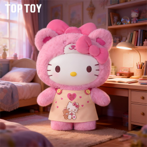 Hello Kitty桃心睡衣系列毛绒公仔