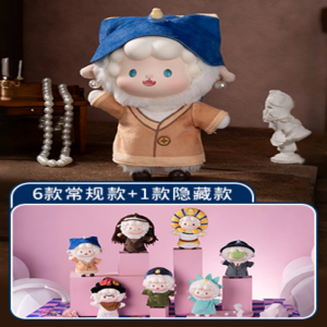 卷卷羊艺术之旅搪胶毛绒盲盒